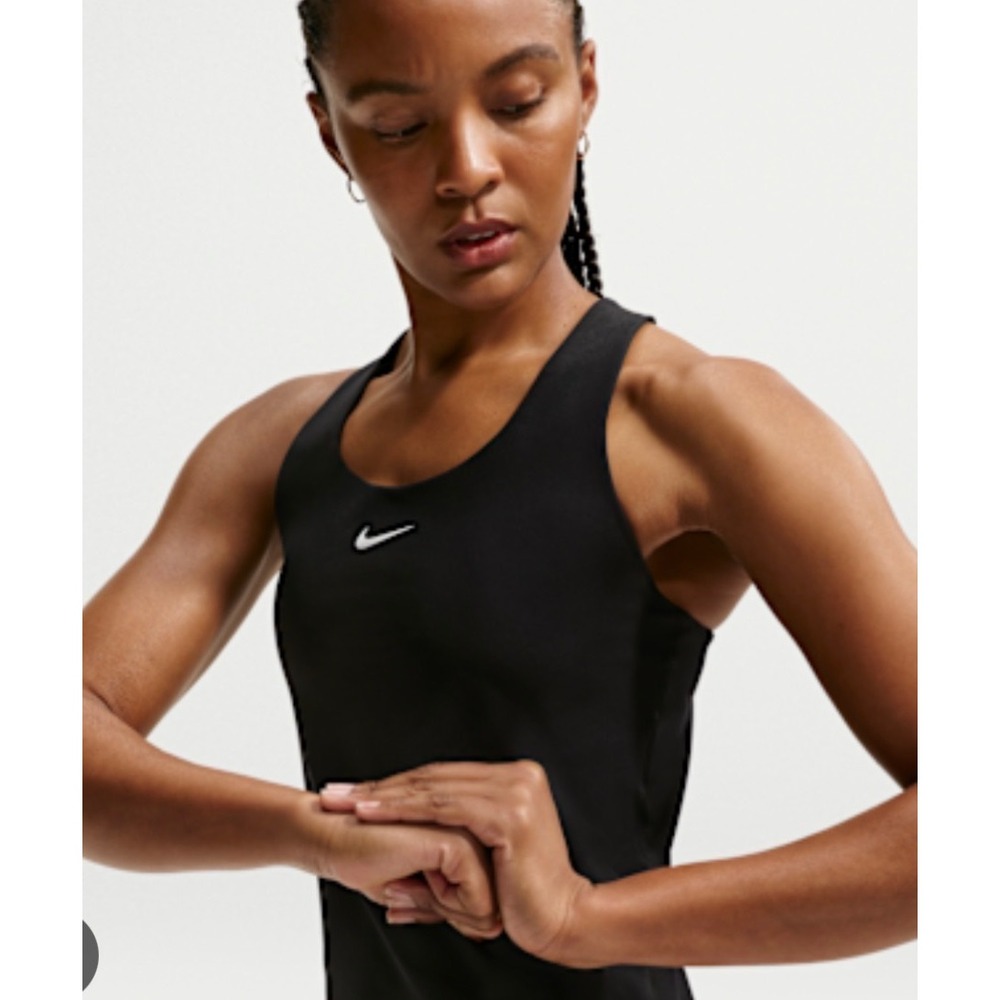 Nike Dri-FIT Racerback Tank Top Women XXL Black Built-in Bra DV9897-010 Athletic
